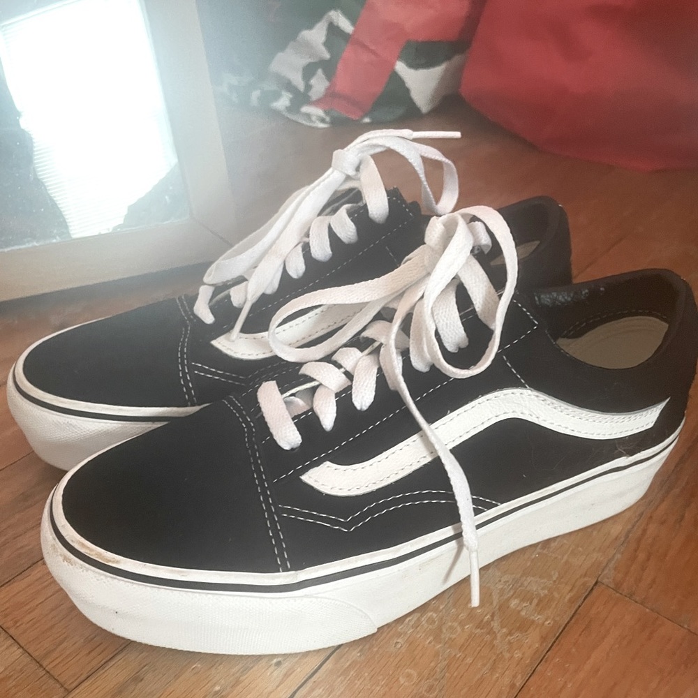 Vans platform black vans old school vans